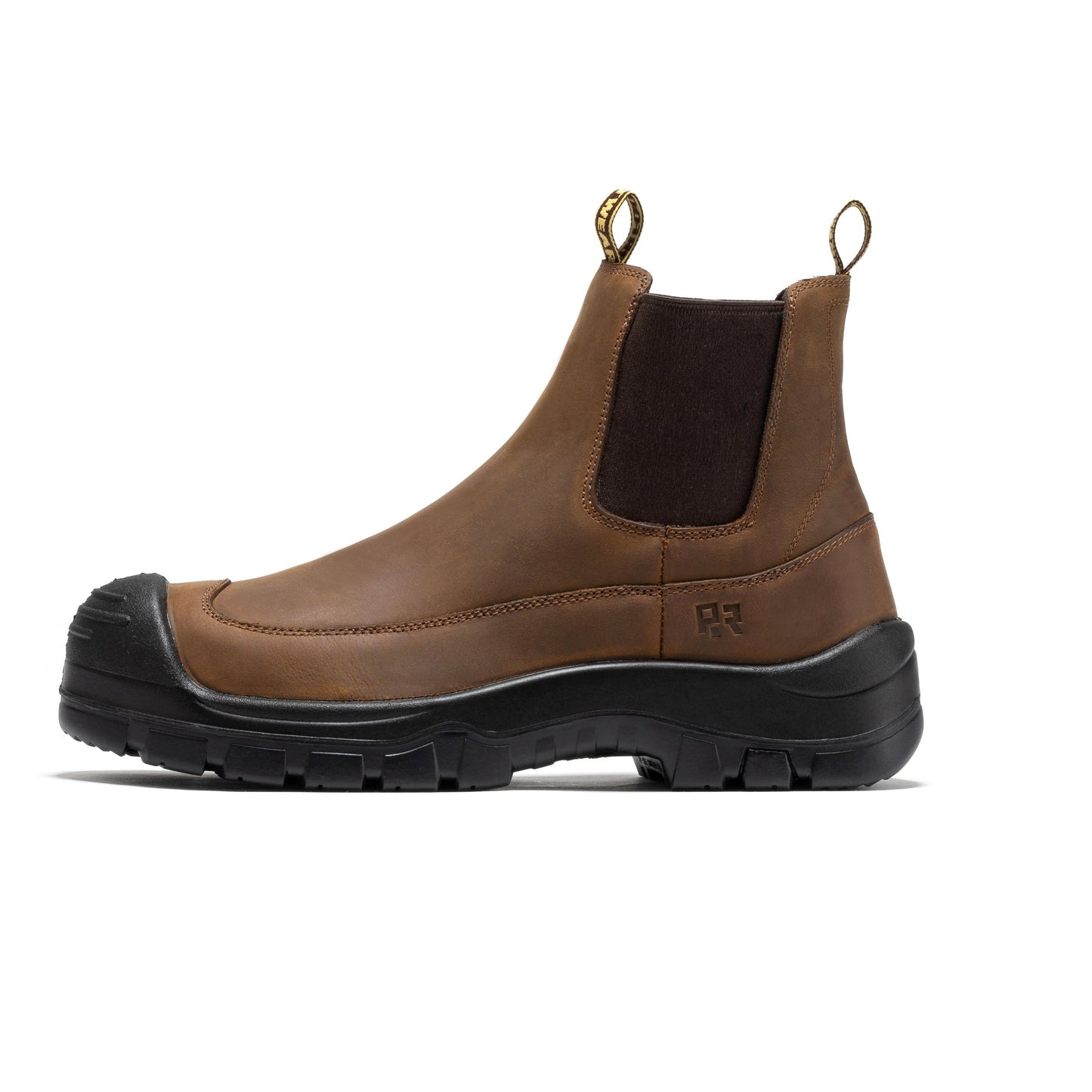 Woodland Brown 6 inch Composite Toe Pull-on Leather Work Boots ROCKROOSTER