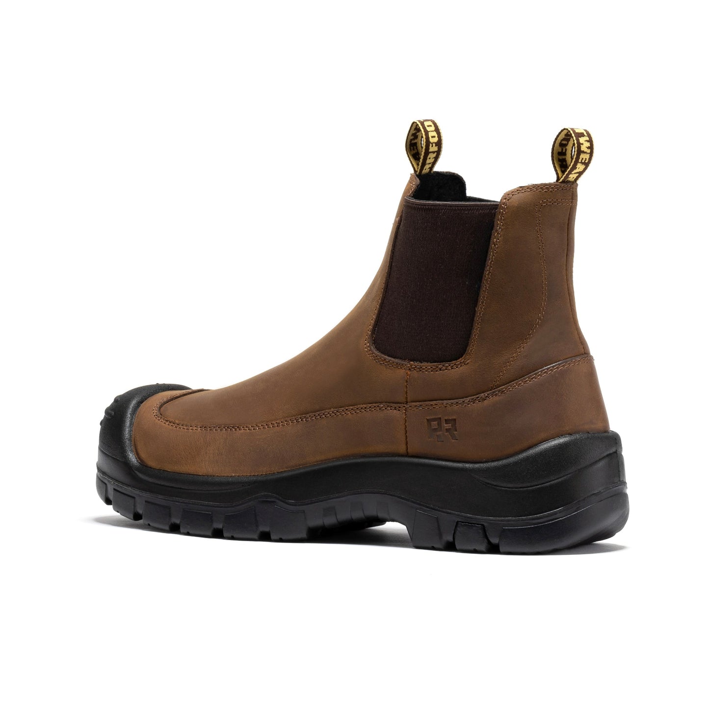 Woodland Brown 6 inch Composite Toe Pull-on Leather Work Boots ROCKROOSTER