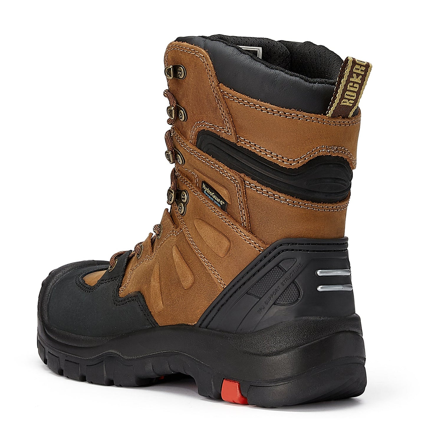 Rockrooster Composite Toe 8 Inch Brown Work Boots