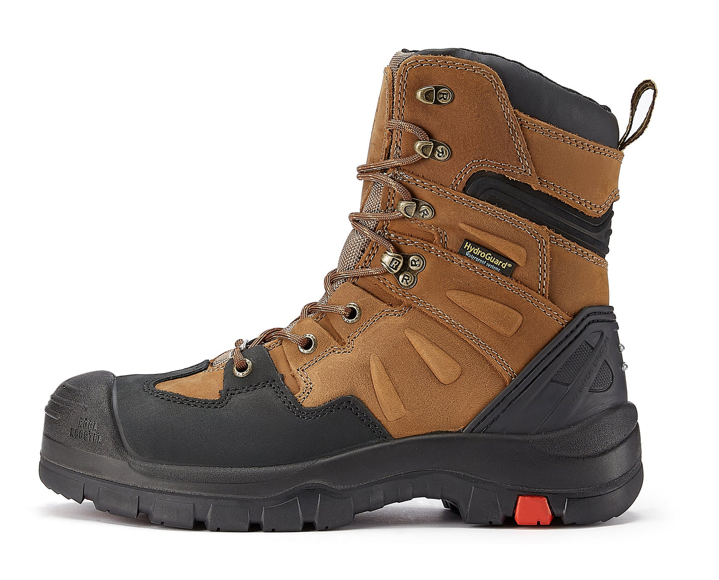 Rockrooster Composite Toe 8 Inch Brown Work Boots
