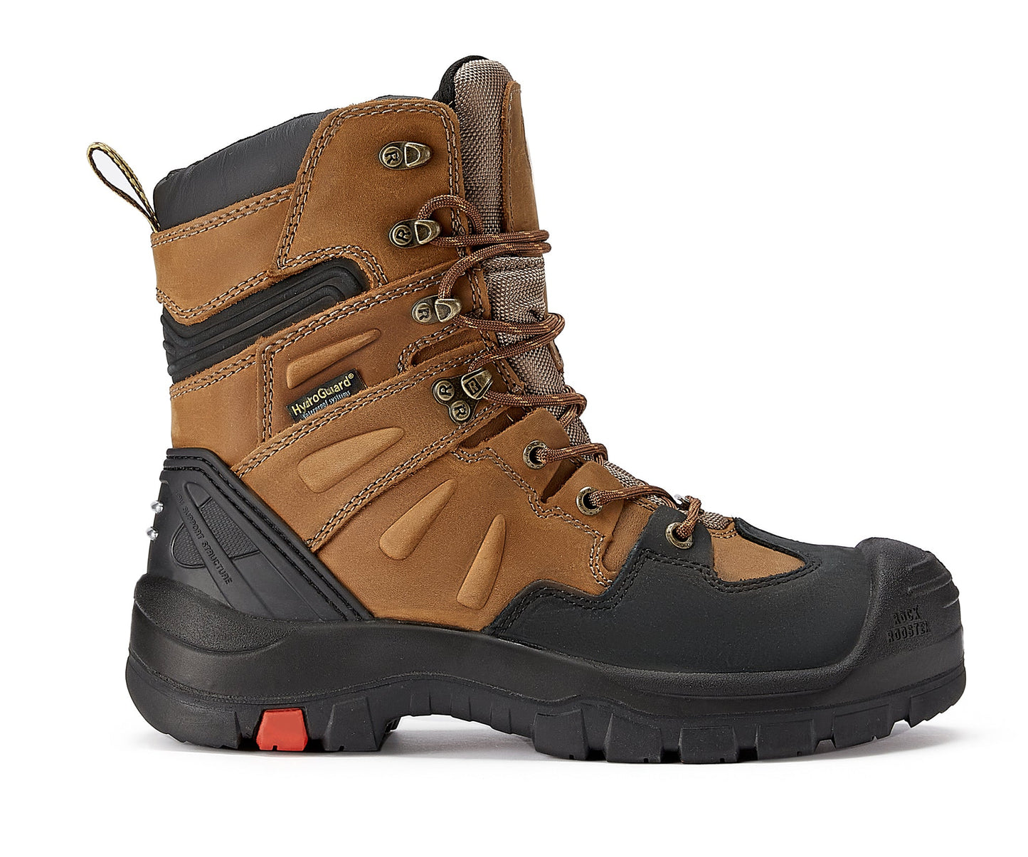 Rockrooster Composite Toe 8 Inch Brown Work Boots