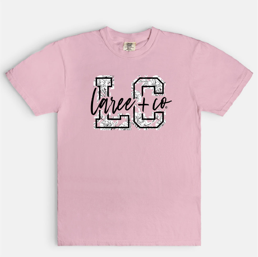 Floral LC Pattern Tee Relaxed Fit T-Shirt Laree + Co.