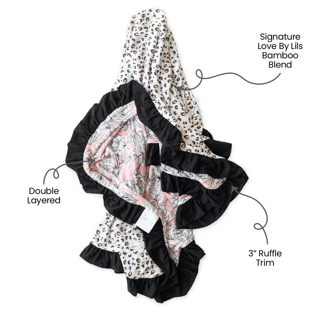 Bamboo Ruffle Toddler Blanket Allie Double-Layered LC Signature
