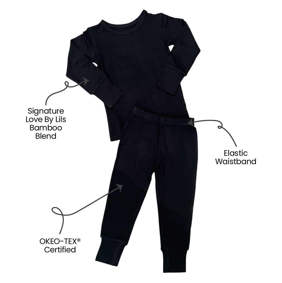Allie Black Bamboo Long Sleeve 2-Piece Set Laree + Co.