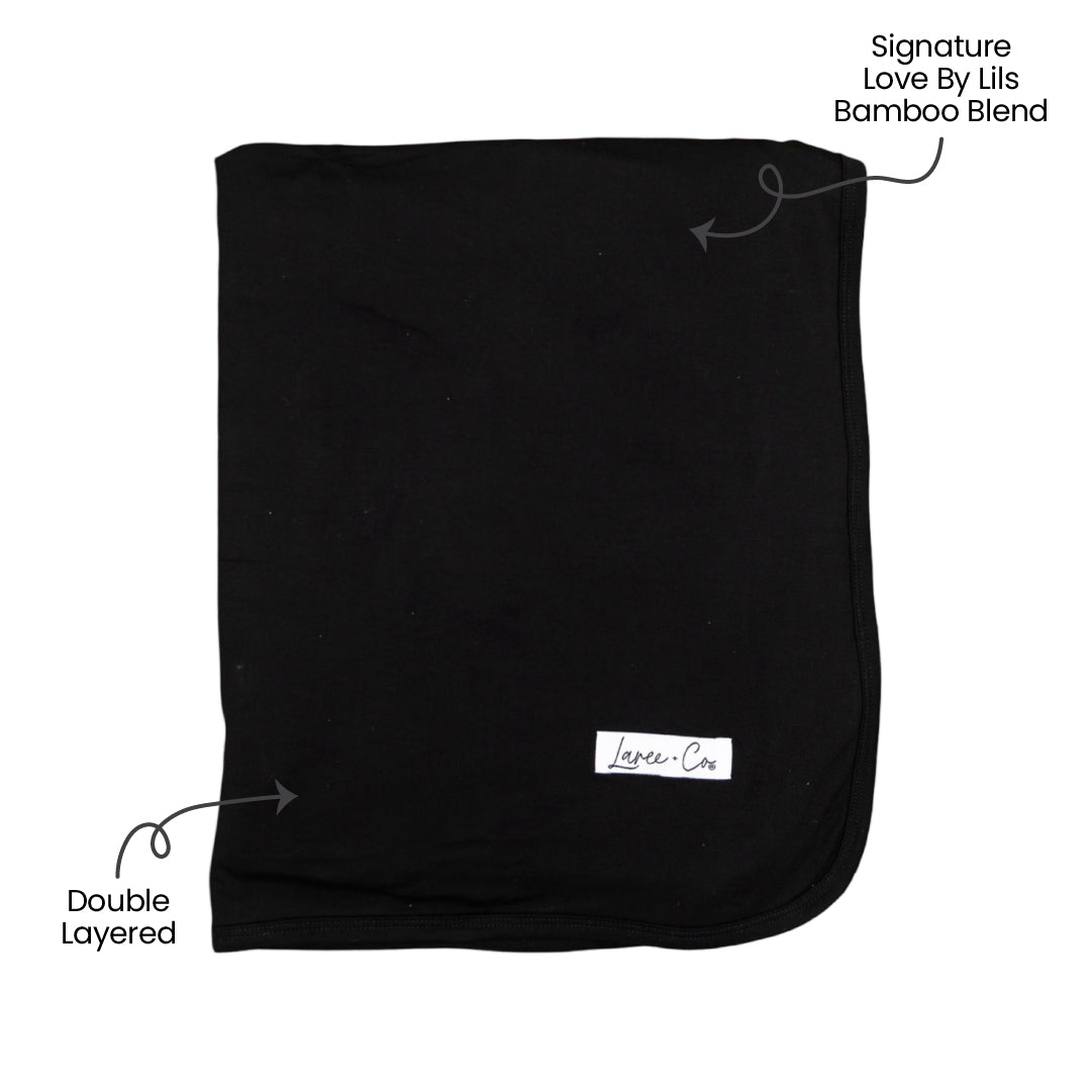 Bamboo Black Toddler Blanket Allie by LC Signature
