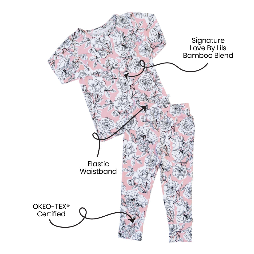 Allie Floral Bamboo Long Sleeve 2-Piece Set