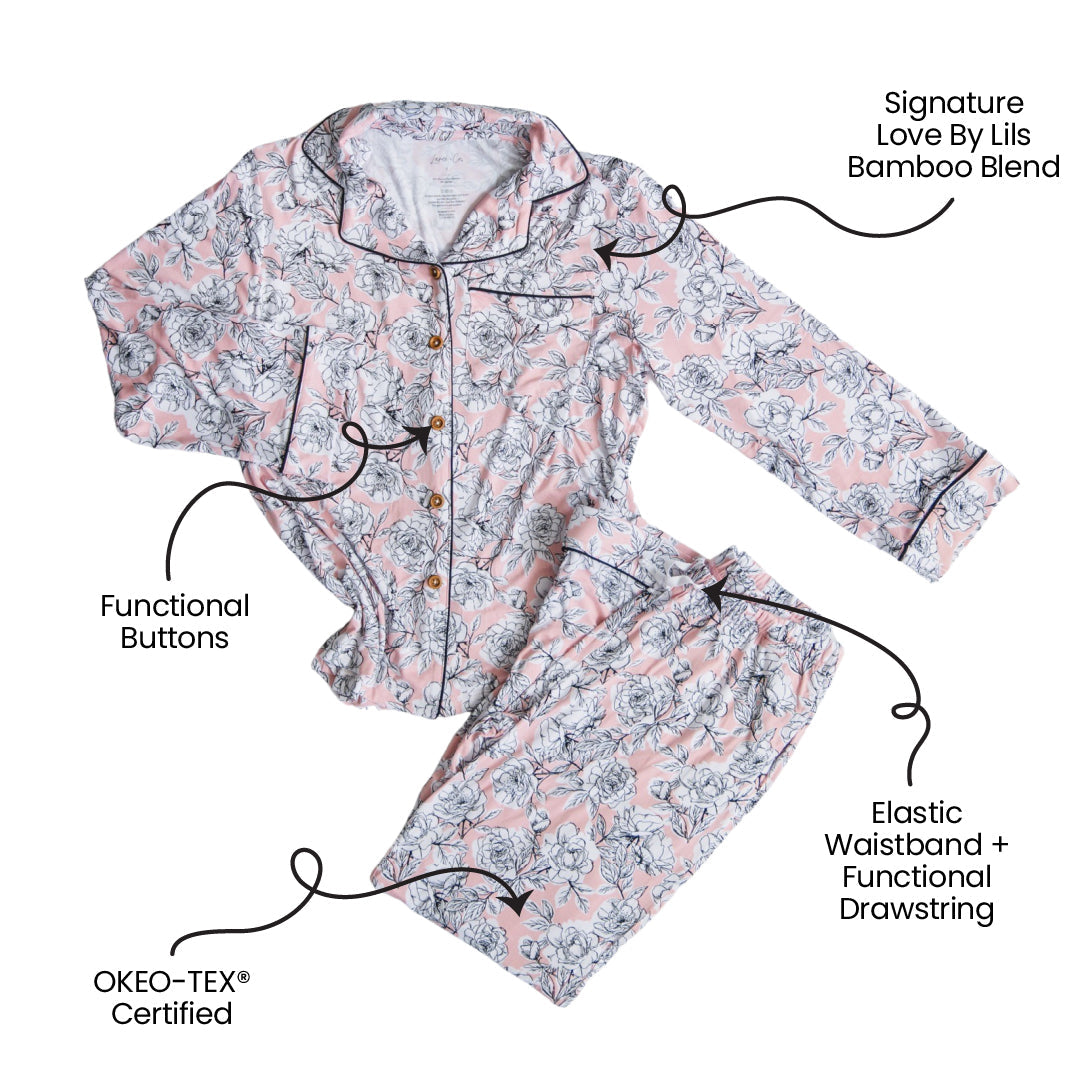 Allie Floral Bamboo Luxe Lounge Set Women's Laree + Co.