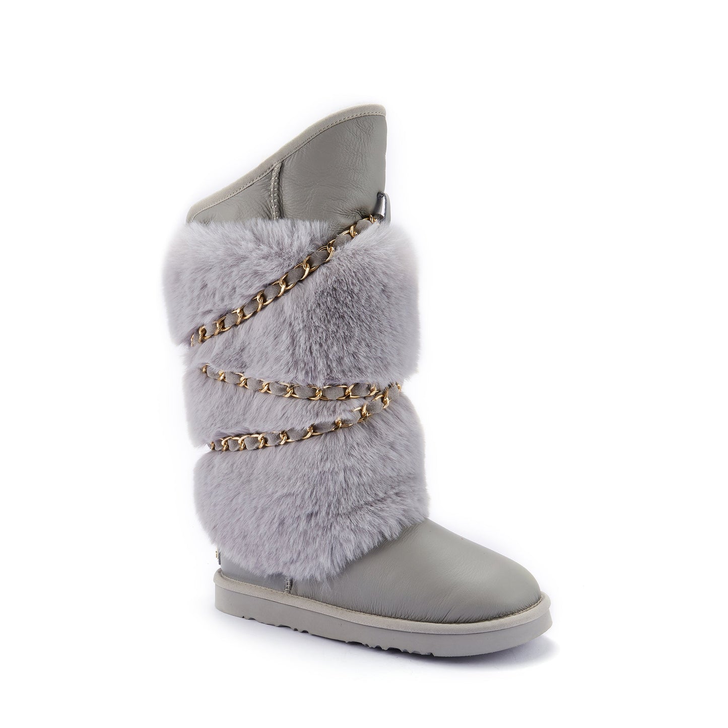 Tall Ice Gray Sheepskin Lined Boot ATILLA