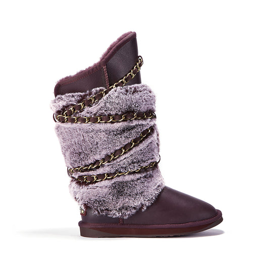 Sheepskin Lined Twist Detail Tall Prince Style Boot ATILLA