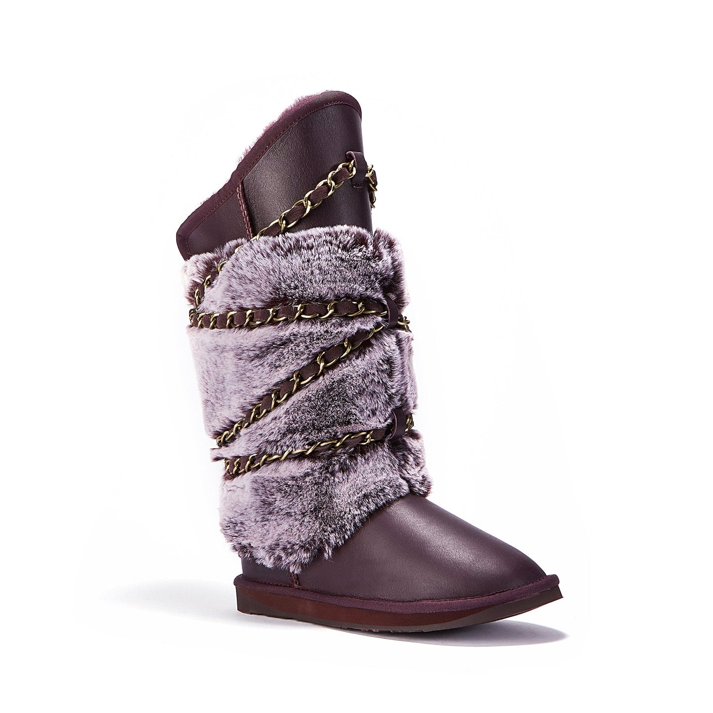 Sheepskin Lined Twist Detail Tall Prince Style Boot ATILLA