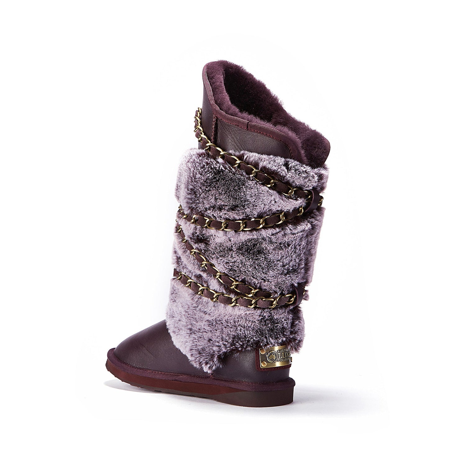 Sheepskin Lined Twist Detail Tall Prince Style Boot ATILLA