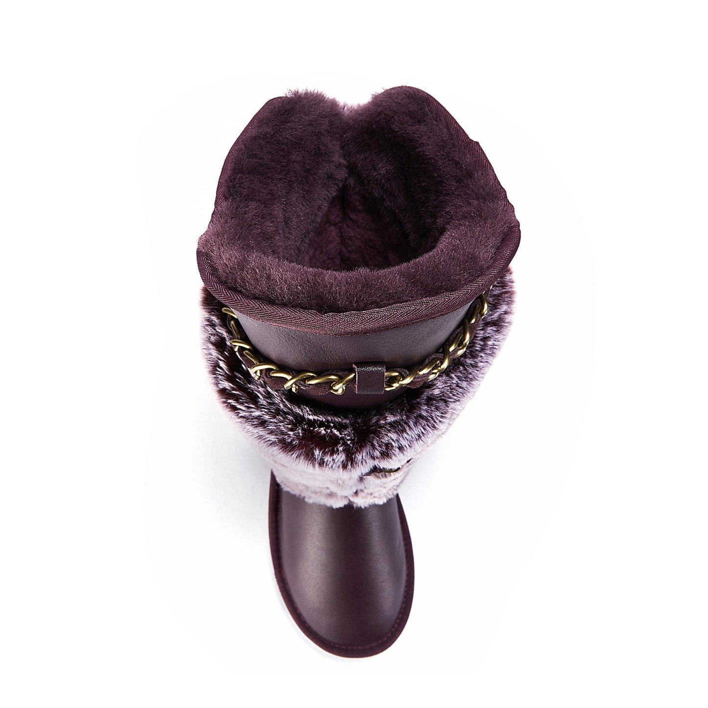 Sheepskin Lined Twist Detail Tall Prince Style Boot ATILLA