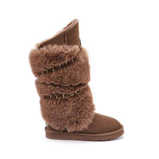 ATILLA Tall Suede Sheepskin Lined Boot Australia Luxe Collective
