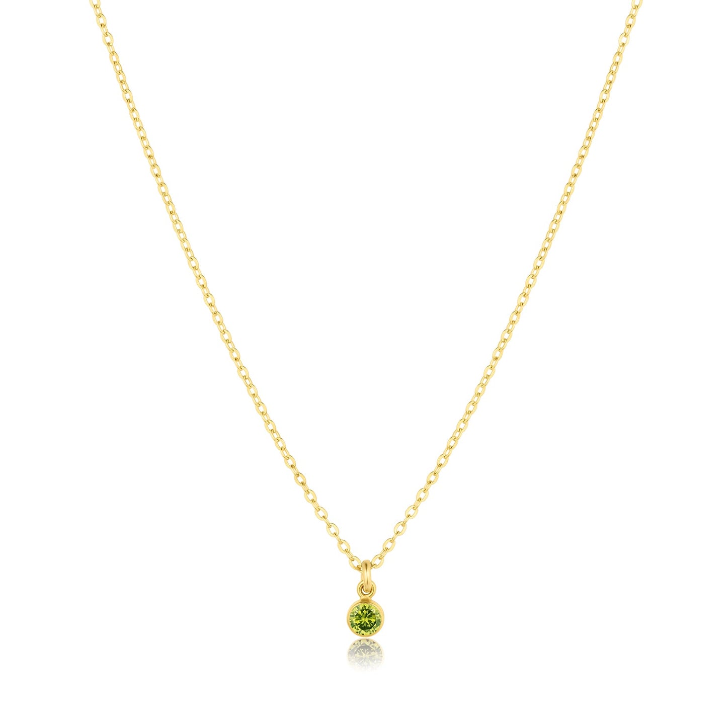 Birthstone Charm 14k Gold Filled or Sterling Silver Necklace