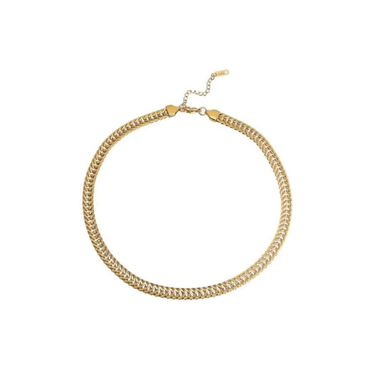 Stainless Steel Chain Necklace Harmonious Links Necklace ADIBA