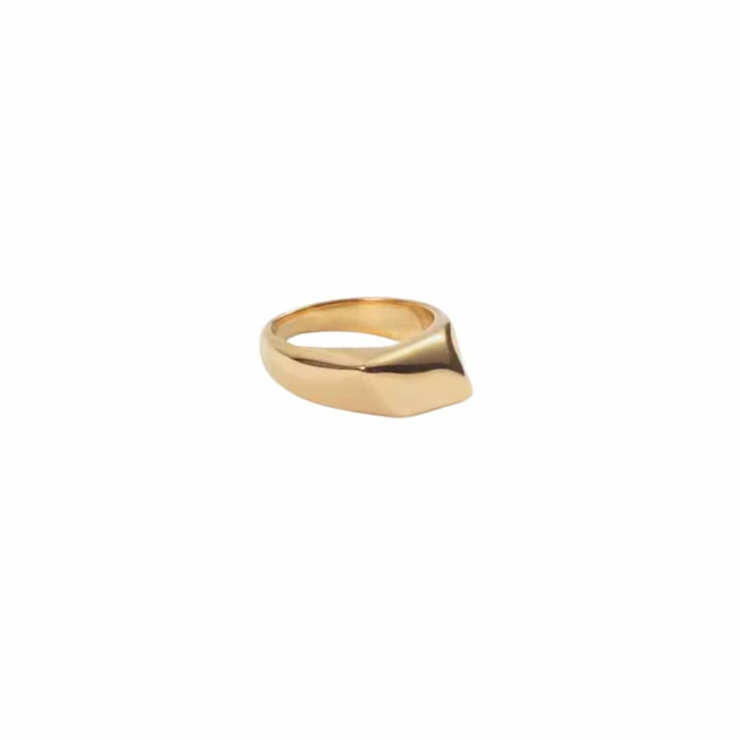 Eclipse 18k Gold-Plated Stainless Steel Chunky Ring ADIBA