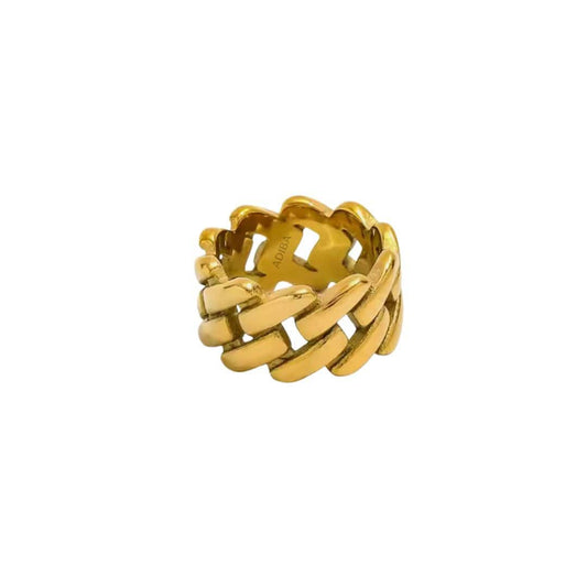 Mega Chain Links Stainless Steel Large Ring ADIBA
