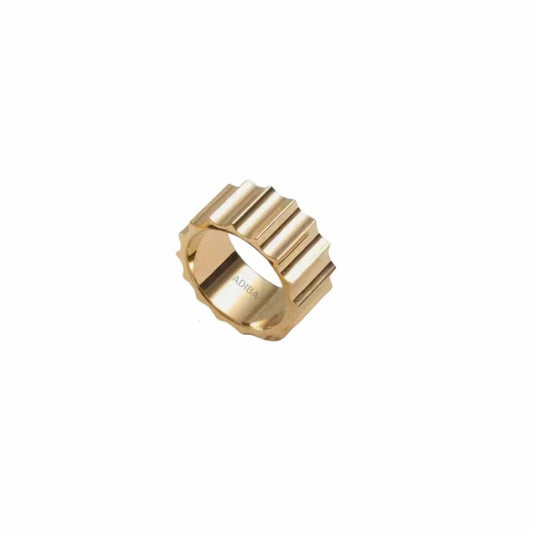 Gear Stainless Steel Band Ring Machina Gear