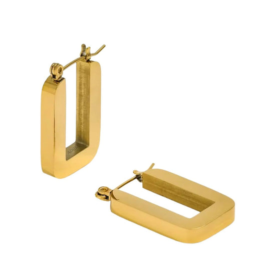18k Gold Plated Stainless Steel Hoop Earrings The U