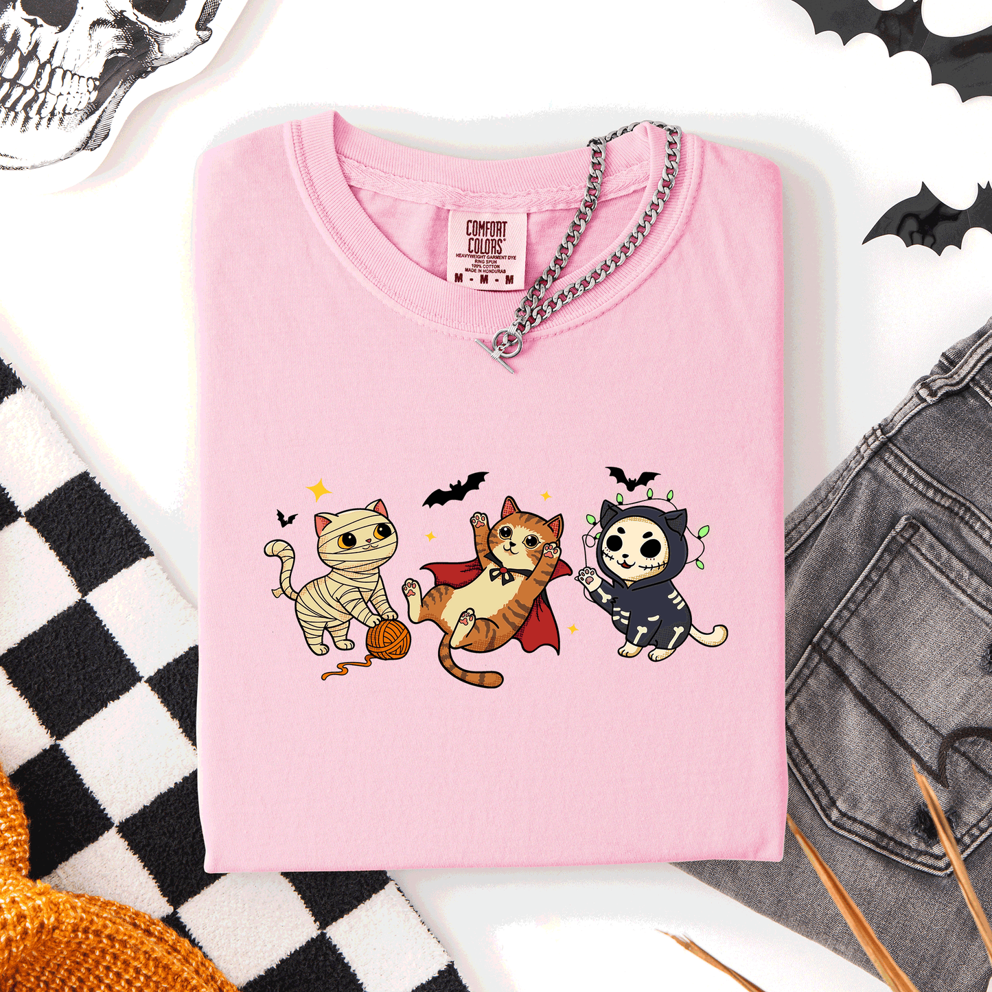 Adorable Halloween Cats, Cute, Fall, Autumn, Costume, Comfort Colors T-Shirt