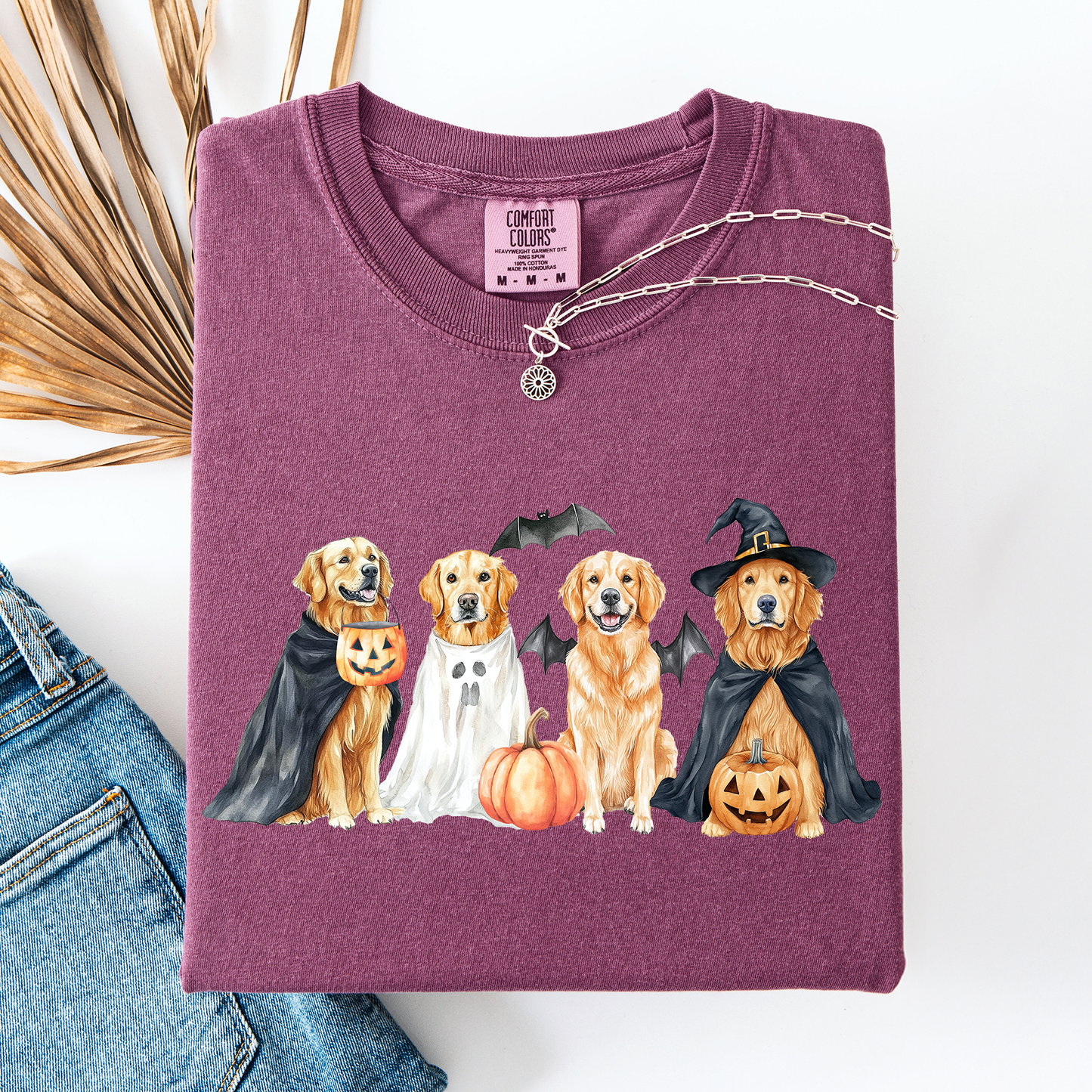 Adorable Halloween Dogs, Bats, Pumpkins, Spooky, Witch, Comfort Colors T-Shirt