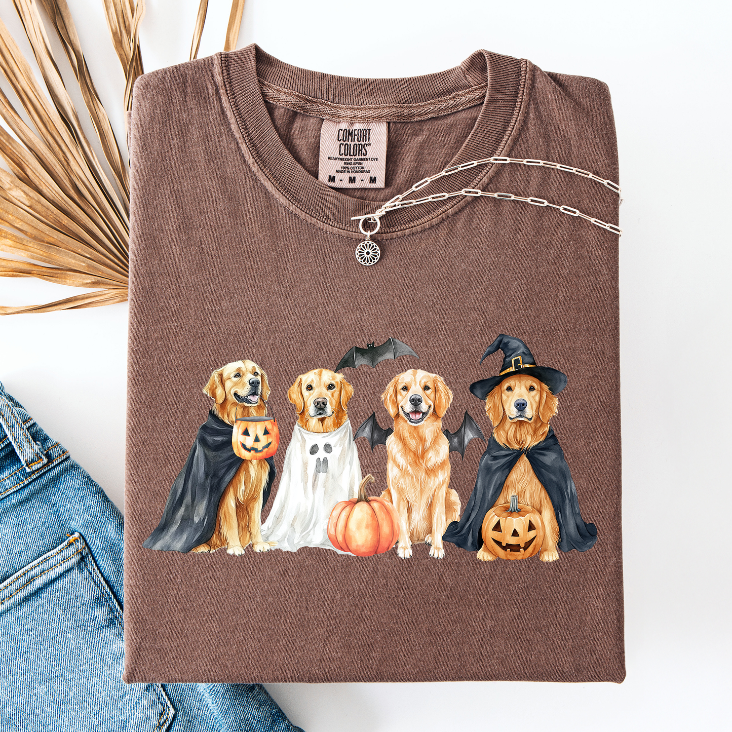 Adorable Halloween Dogs, Bats, Pumpkins, Spooky, Witch, Comfort Colors T-Shirt