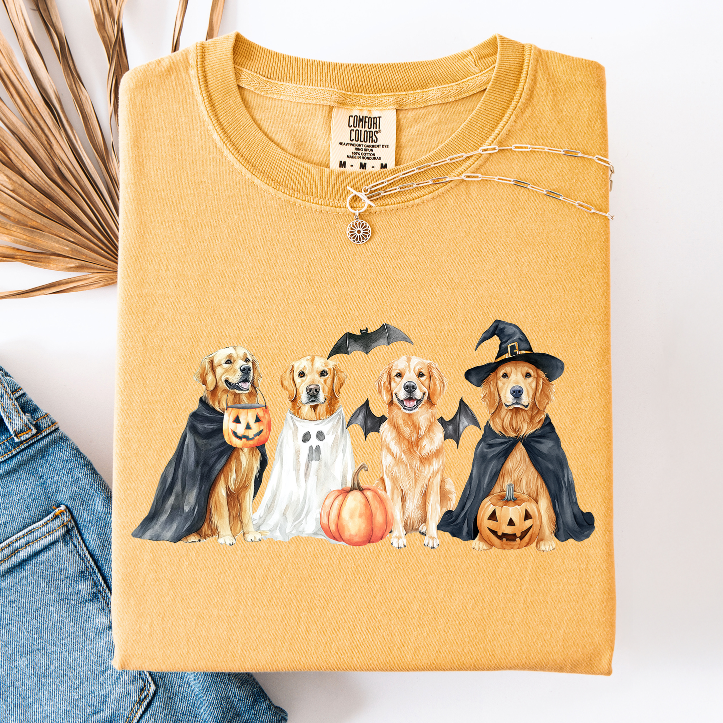 Adorable Halloween Dogs, Bats, Pumpkins, Spooky, Witch, Comfort Colors T-Shirt