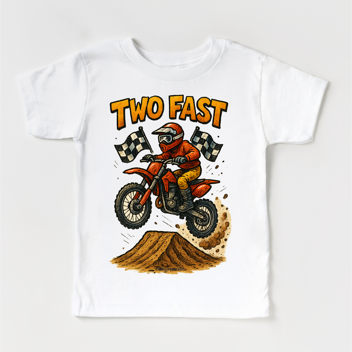Two Fast Motocross 2nd Birthday Shirt - Boys Birthday Tee