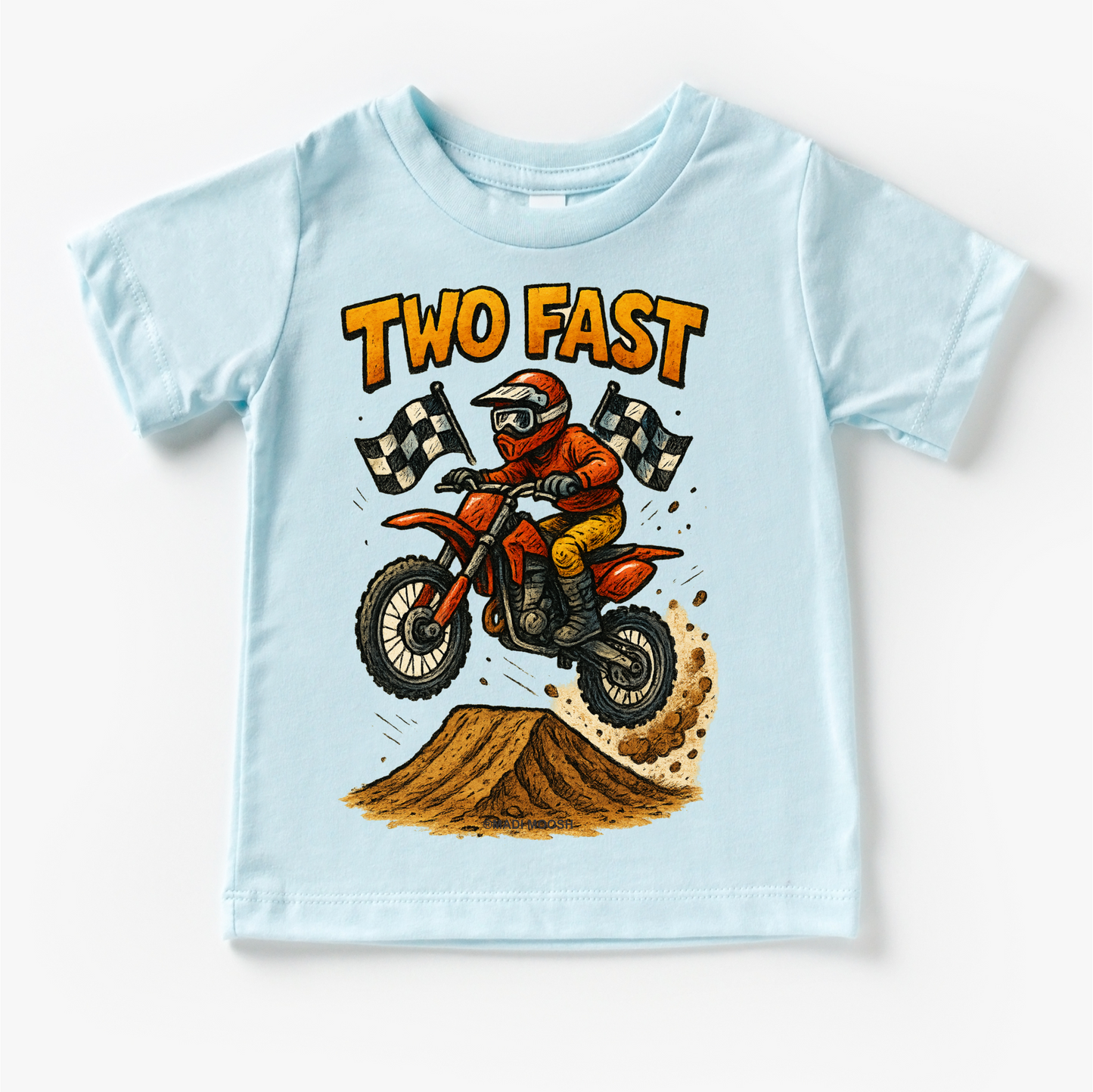 Two Fast Motocross 2nd Birthday Shirt - Boys Birthday Tee