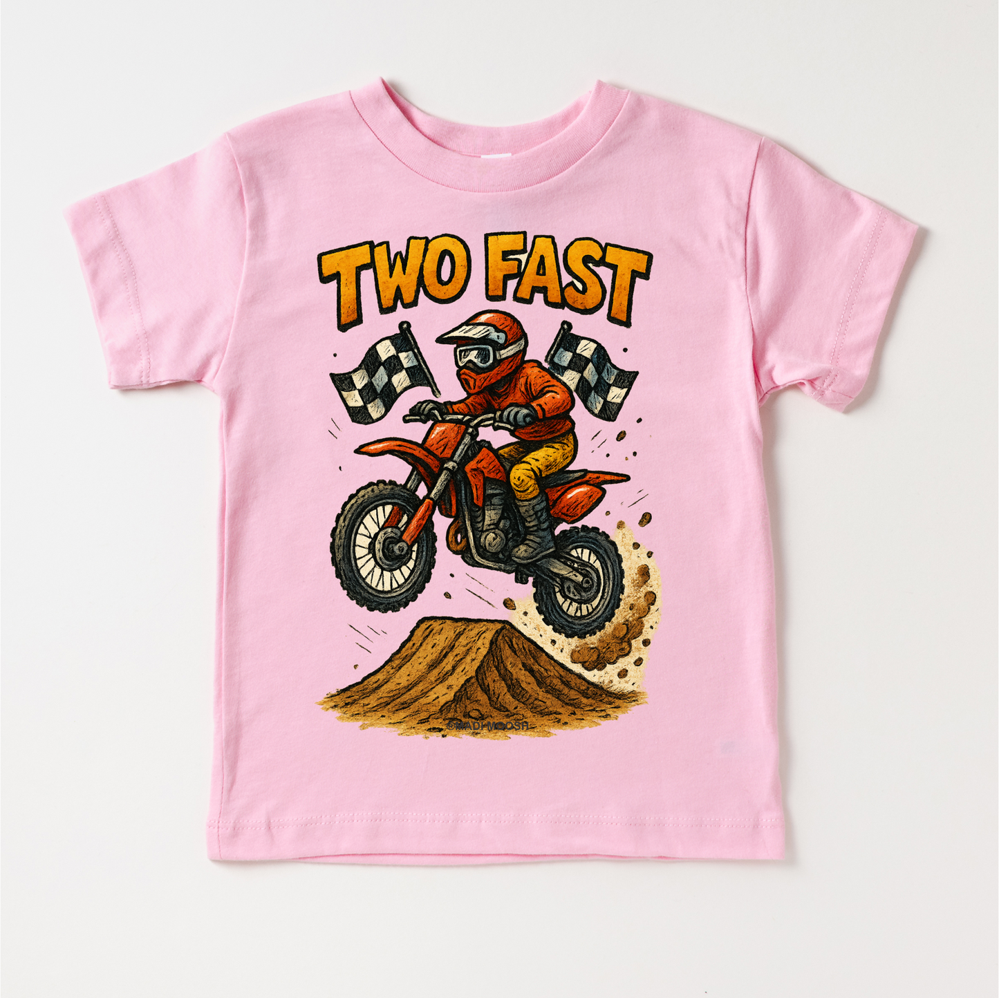 Two Fast Motocross 2nd Birthday Shirt - Boys Birthday Tee