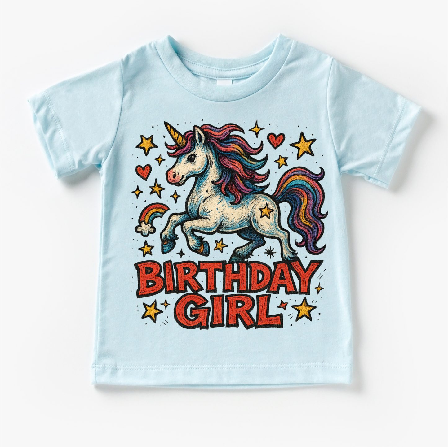 Unicorn Birthday Shirt Girls Soft Breathable Birthday Tee Madi Moosh