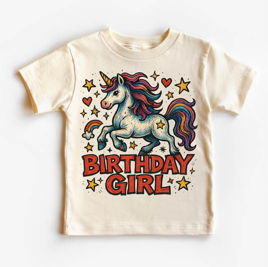Unicorn Birthday Shirt Girls Soft Breathable Birthday Tee Madi Moosh