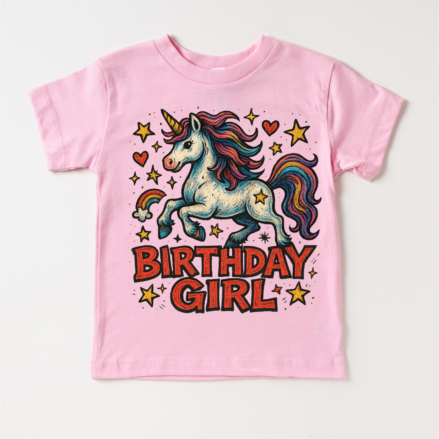 Unicorn Birthday Shirt Girls Soft Breathable Birthday Tee Madi Moosh