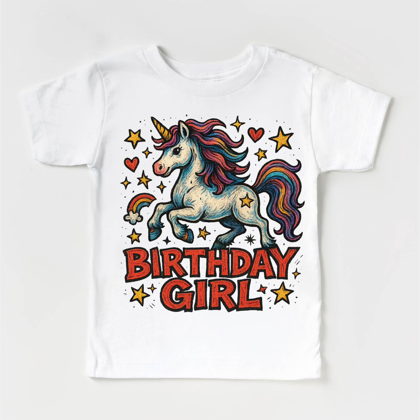 Unicorn Birthday Shirt Girls Soft Breathable Birthday Tee Madi Moosh