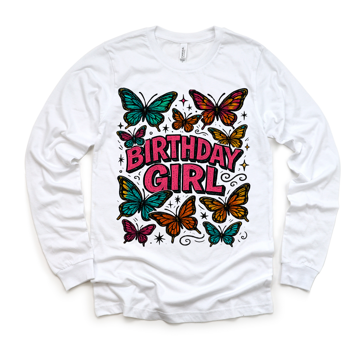 Girls Butterfly Birthday Shirt Comfortable Girls Birthday Tee Madi Moosh
