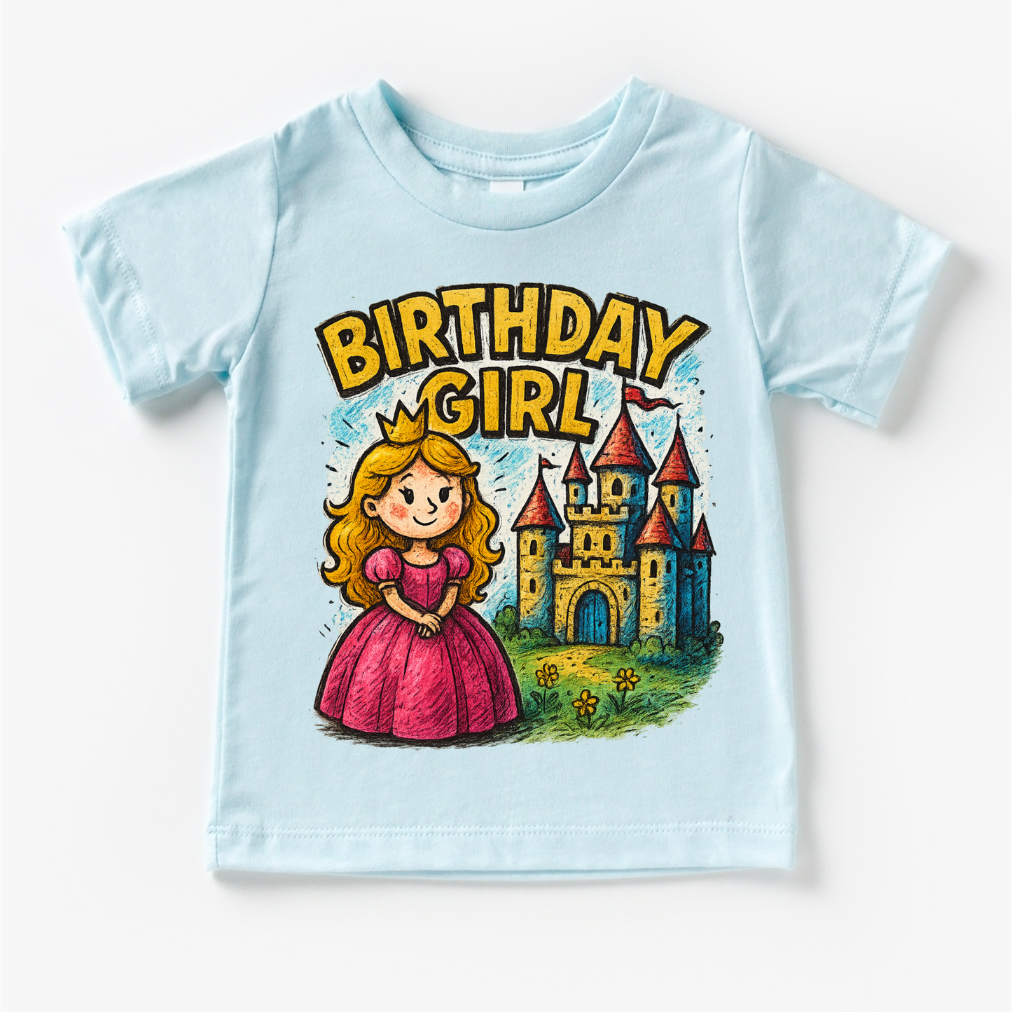 Girls Princess Birthday Shirt Girls Birthday Tee Madi Moosh