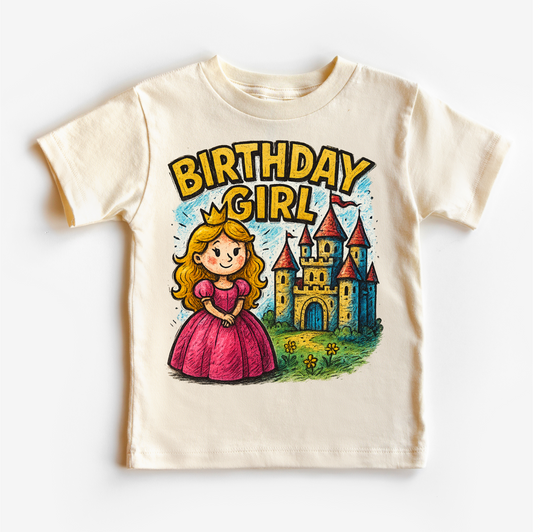 Girls Princess Birthday Shirt Girls Birthday Tee Madi Moosh