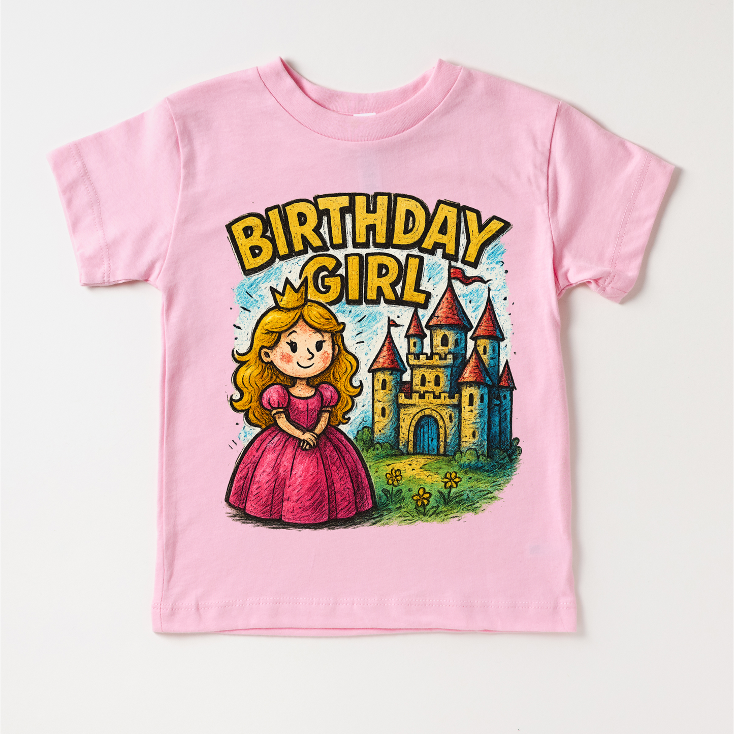 Girls Princess Birthday Shirt Girls Birthday Tee Madi Moosh