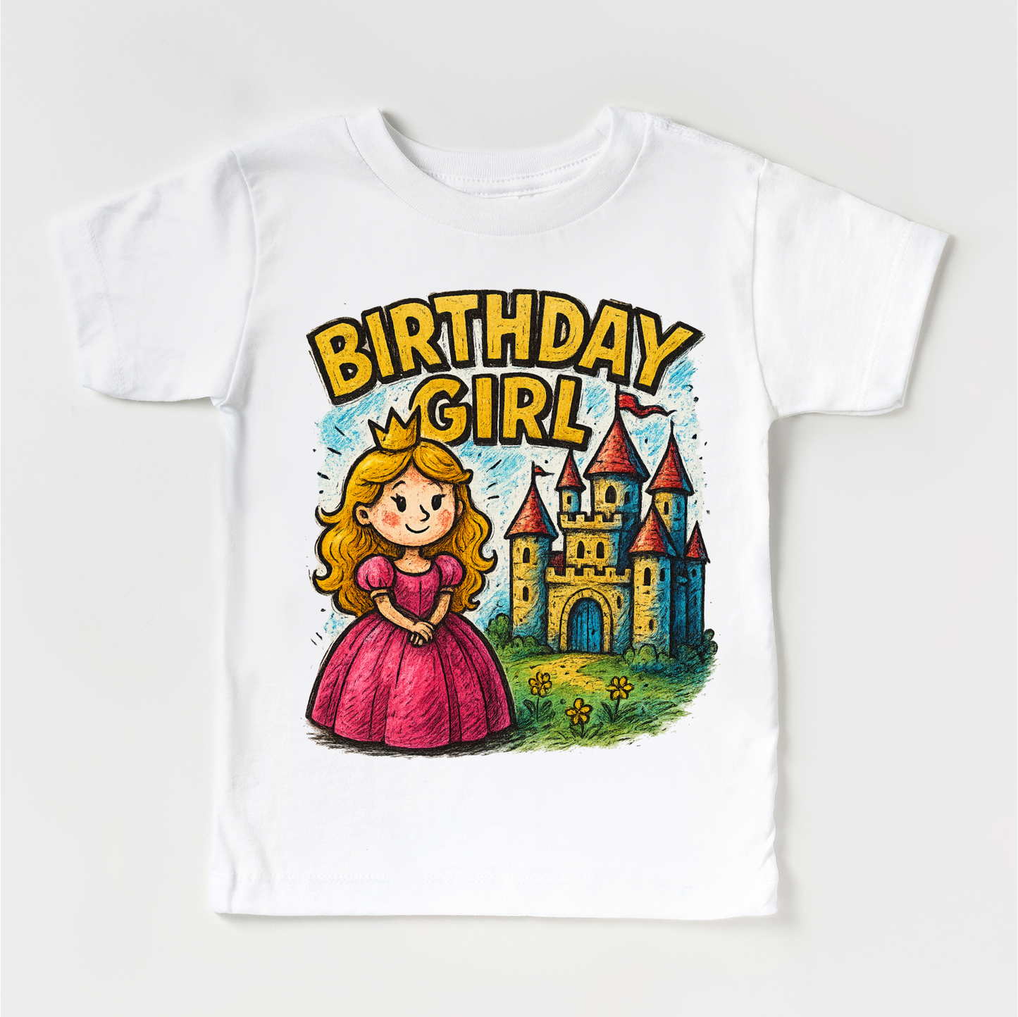 Girls Princess Birthday Shirt Girls Birthday Tee Madi Moosh