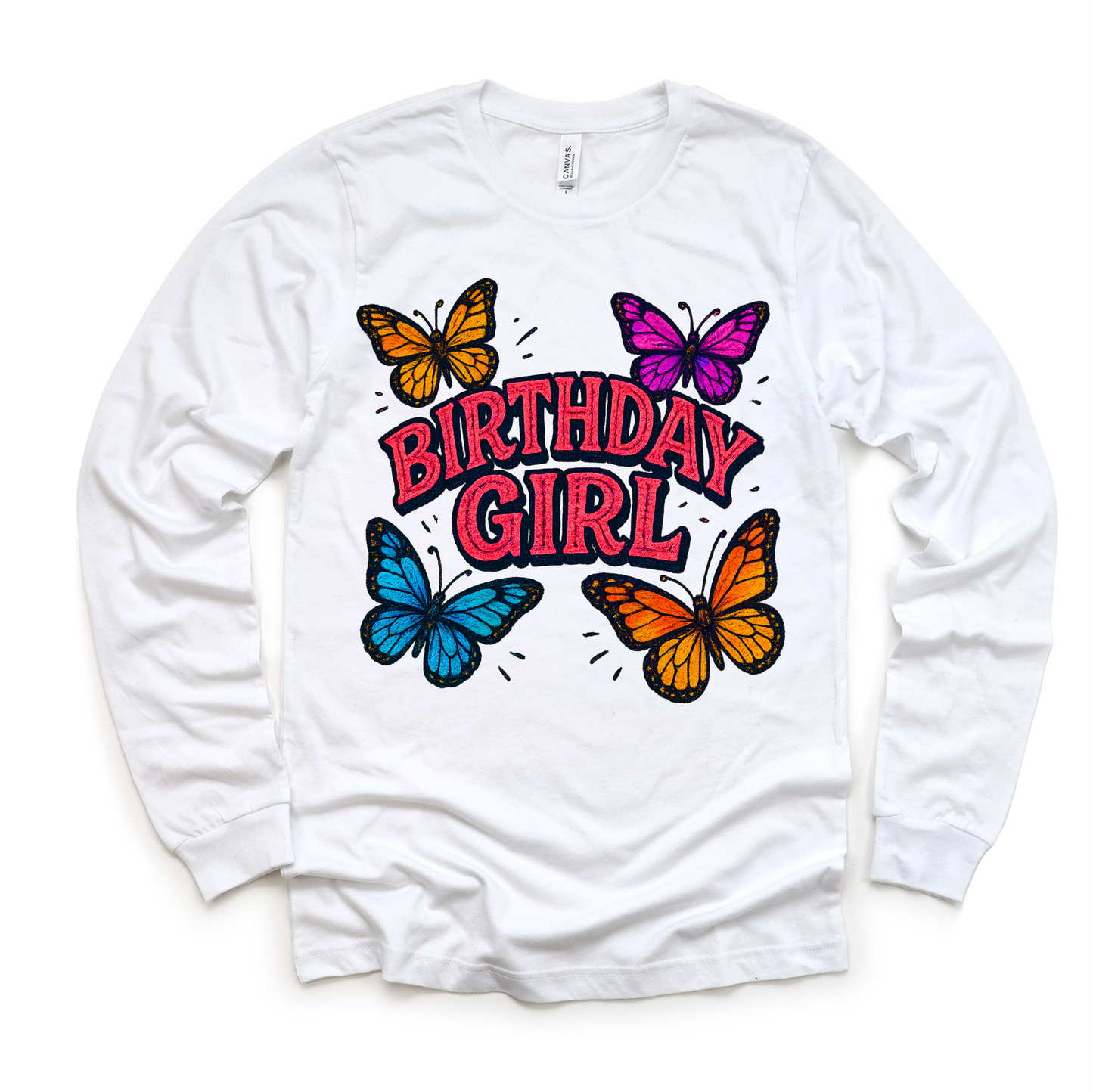 Girls Butterfly Birthday Shirt Soft Cotton Girls Birthday Tee Madi Moosh
