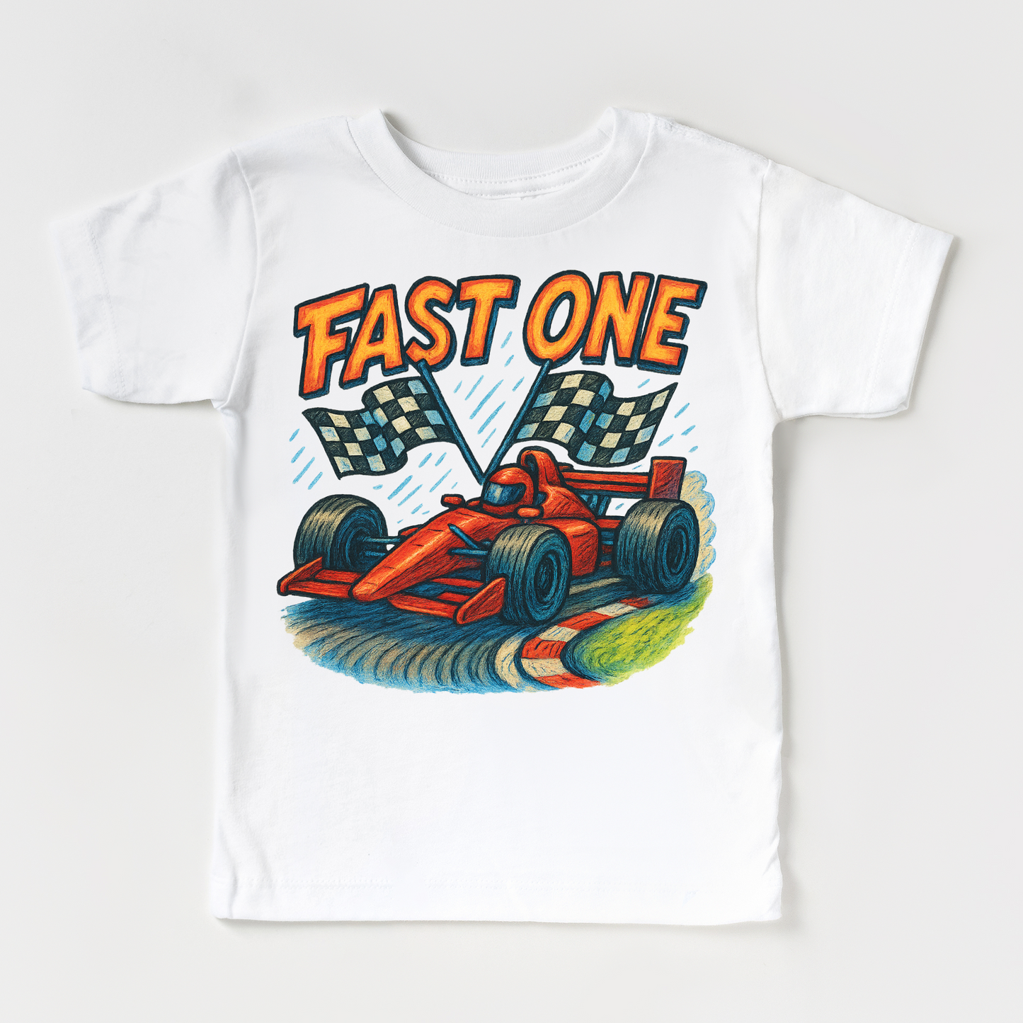 Fast One Racecar 1st Birthday Shirt Birthday Tee Madi Moosh