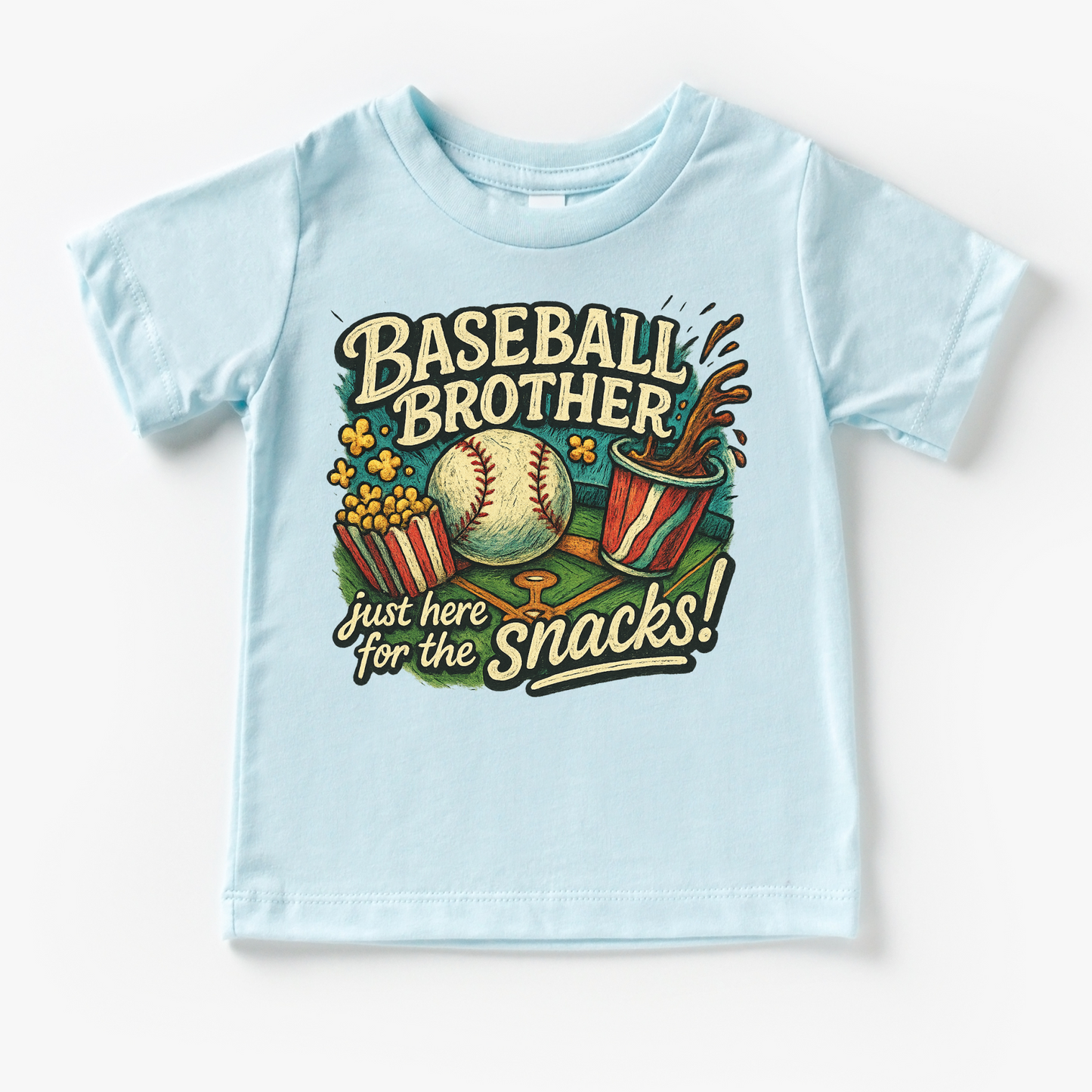 Baseball Brother I'm Here For The Snacks Shirt - Baseball Tee