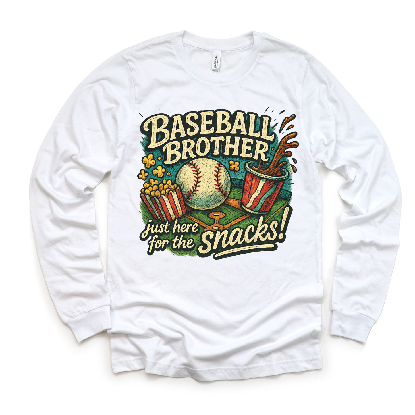Baseball Brother I'm Here For The Snacks Shirt - Baseball Tee