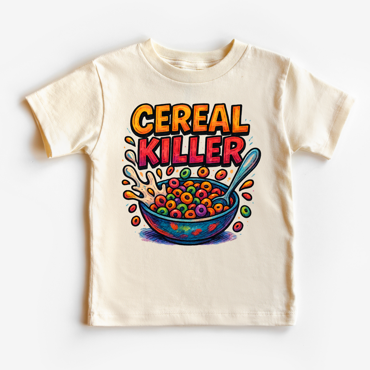 Funny Cereal Killer Shirt Casual Breakfast Tee Madi Moosh