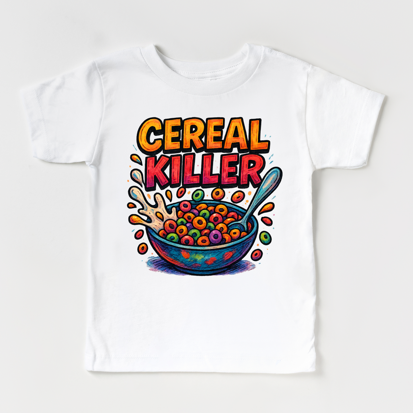 Funny Cereal Killer Shirt Casual Breakfast Tee Madi Moosh