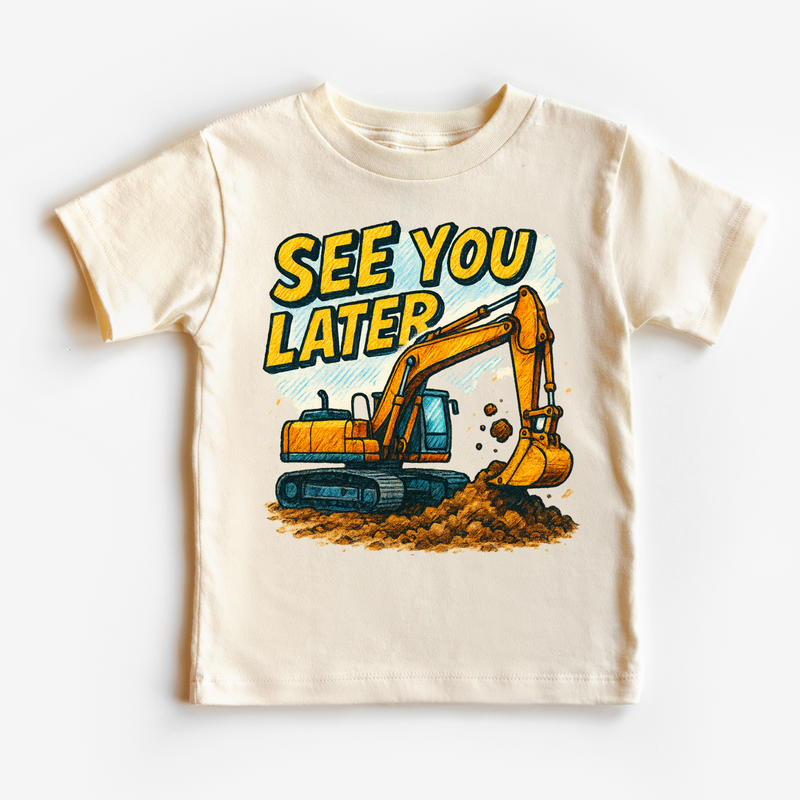 Excavator Graphic Construction Tee Shirt Madi Moosh