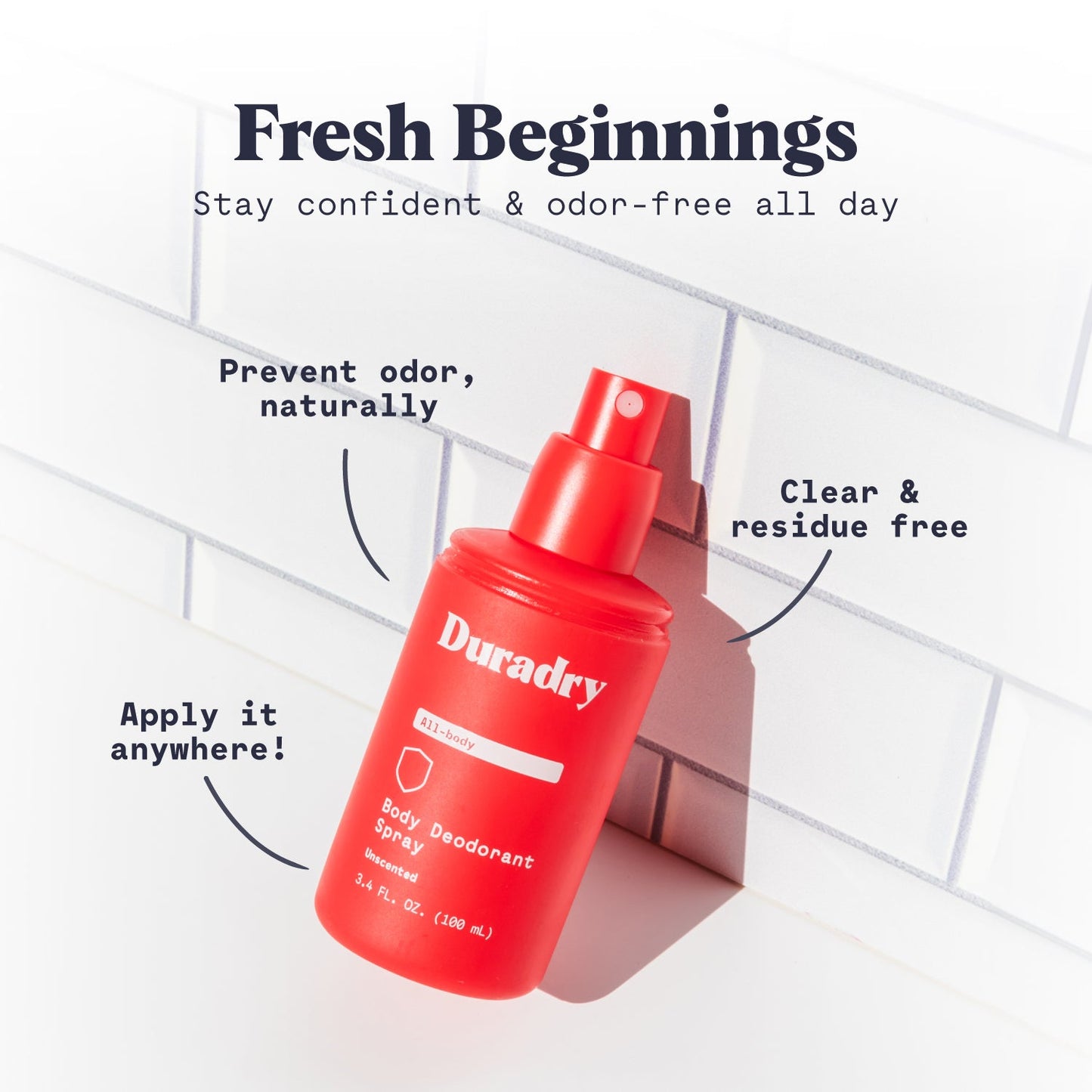 Body Deodorant Spray Unscented Deodorant Spray Duradry