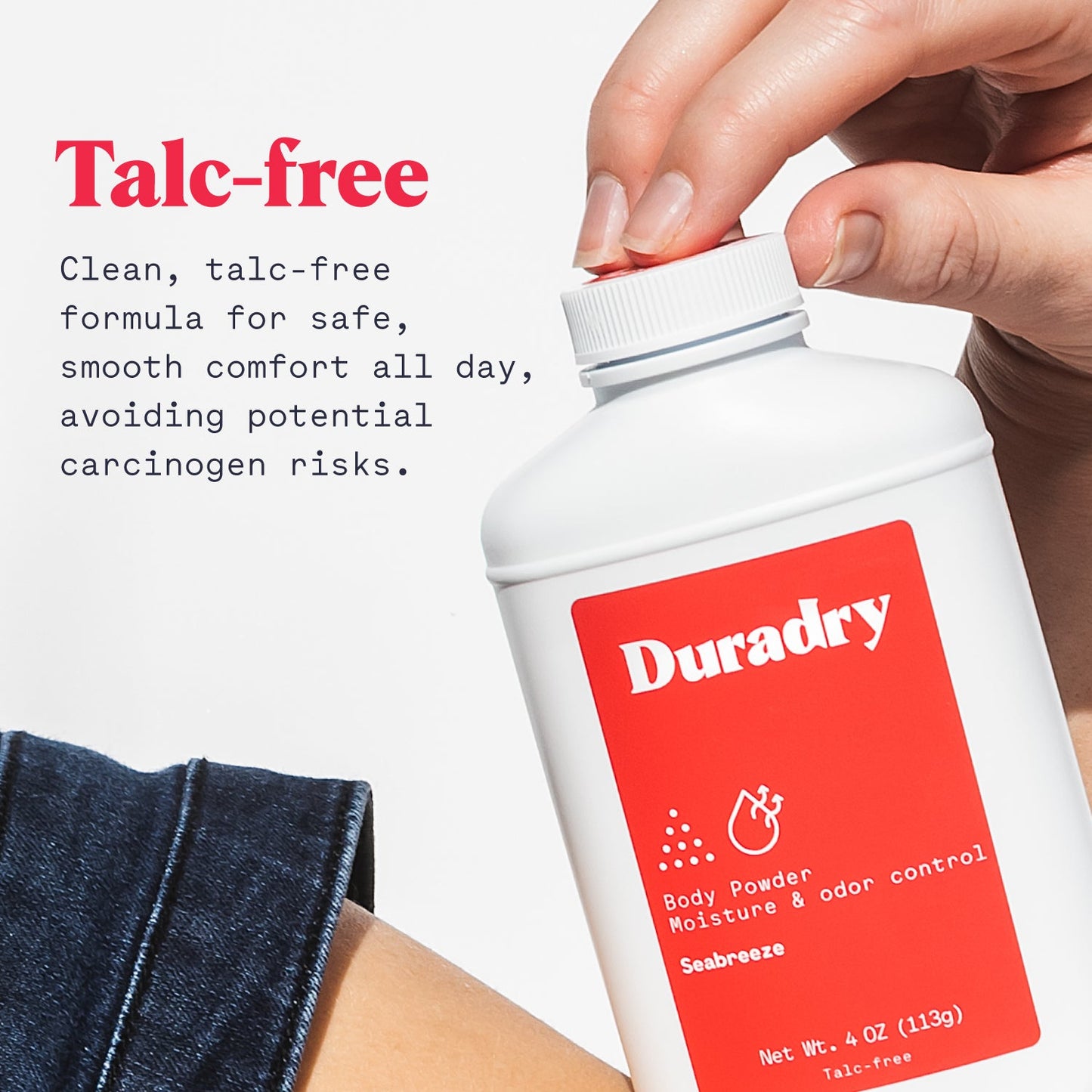 Body Powder Lightly Scented Talc-Free Body Powder Duradry