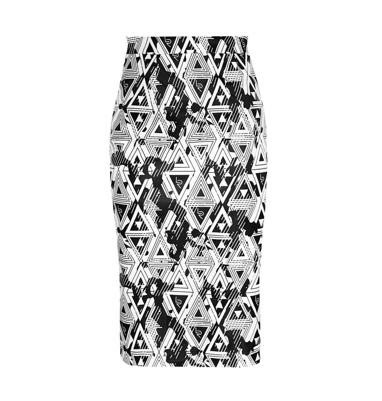Amour Geometric Bold Print Pencil Skirt Women’s Fitted Skirt Le Réussi