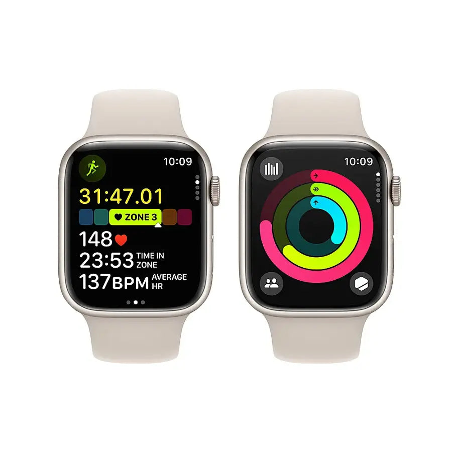 Apple Watch Series 9 (2023) – 45mm GPS Wi-Fi – Aluminum Case with Sport Band